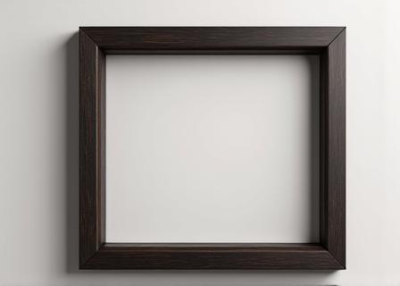 Cornice minimalista in legno scuro